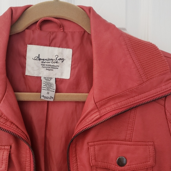 American Rag Cropped Leather Jacket - Picture 3 of 5